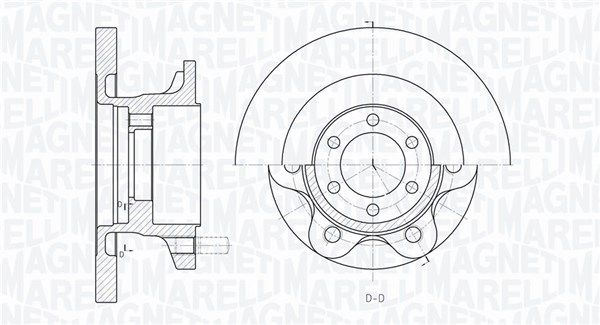 MAGNETI MARELLI stabdžių diskas 361302040157